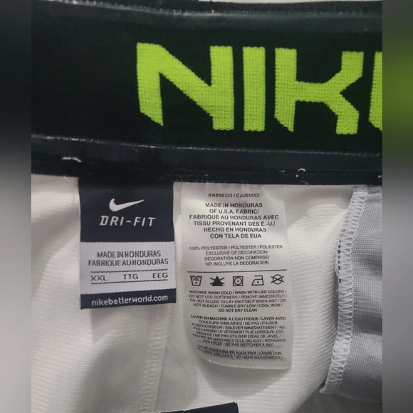 Nike Vapor Men's Baseball Pants-White and Navy Blue, Unhemmed - Picture 5 of 9